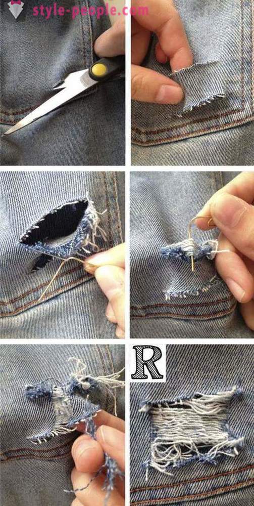 От какво да се носят скъсаните джинси