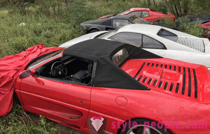 В САЩ, ние открихме поле с изоставени автомобили Ferrari