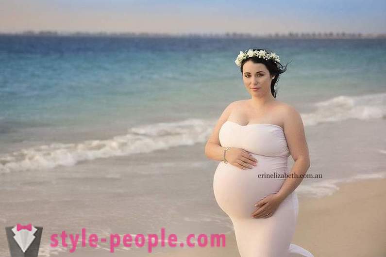 Снимки на една жена, която е бременна pyaternyashkami
