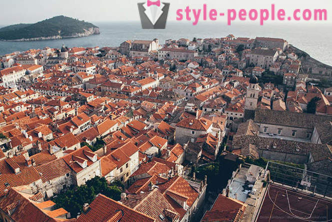 Античният град в Хърватия с изглед от птичи поглед